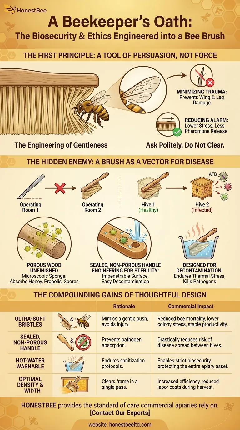 A Beekeeper's Oath: The Biosecurity and Ethics Engineered into a Bee Brush Visual Guide