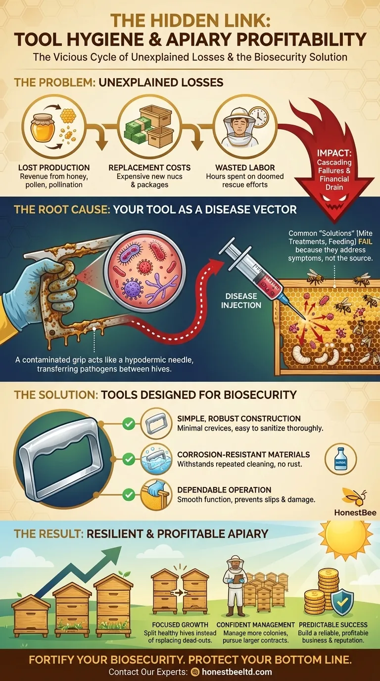 Your Frame Grip Might Be Costing You Thousands: The Hidden Link Between Tool Hygiene and Apiary Collapse Visual Guide