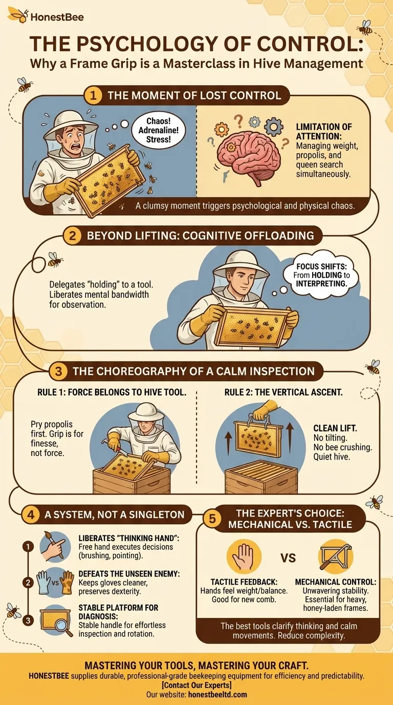 Психология контроля: почему захват рамки — это мастер-класс по управлению ульем Визуальное руководство
