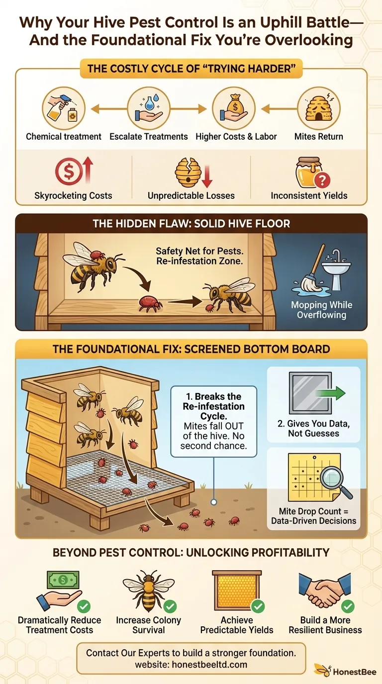 Why Your Hive Pest Control Is an Uphill Battle—And the Foundational Fix You're Overlooking Visual Guide