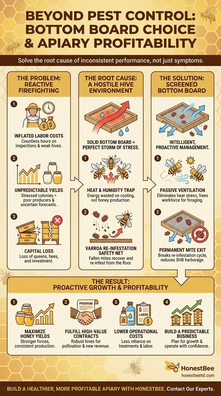 Beyond Pest Control: Why Your Bottom Board Choice Is Directly Impacting Your Apiary's Profitability Visual Guide