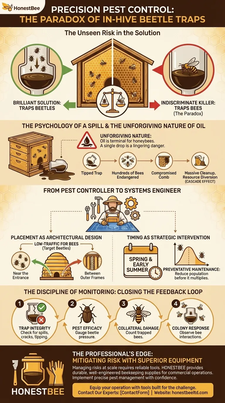 Precision Pest Control: The Paradox of In-Hive Beetle Traps Visual Guide