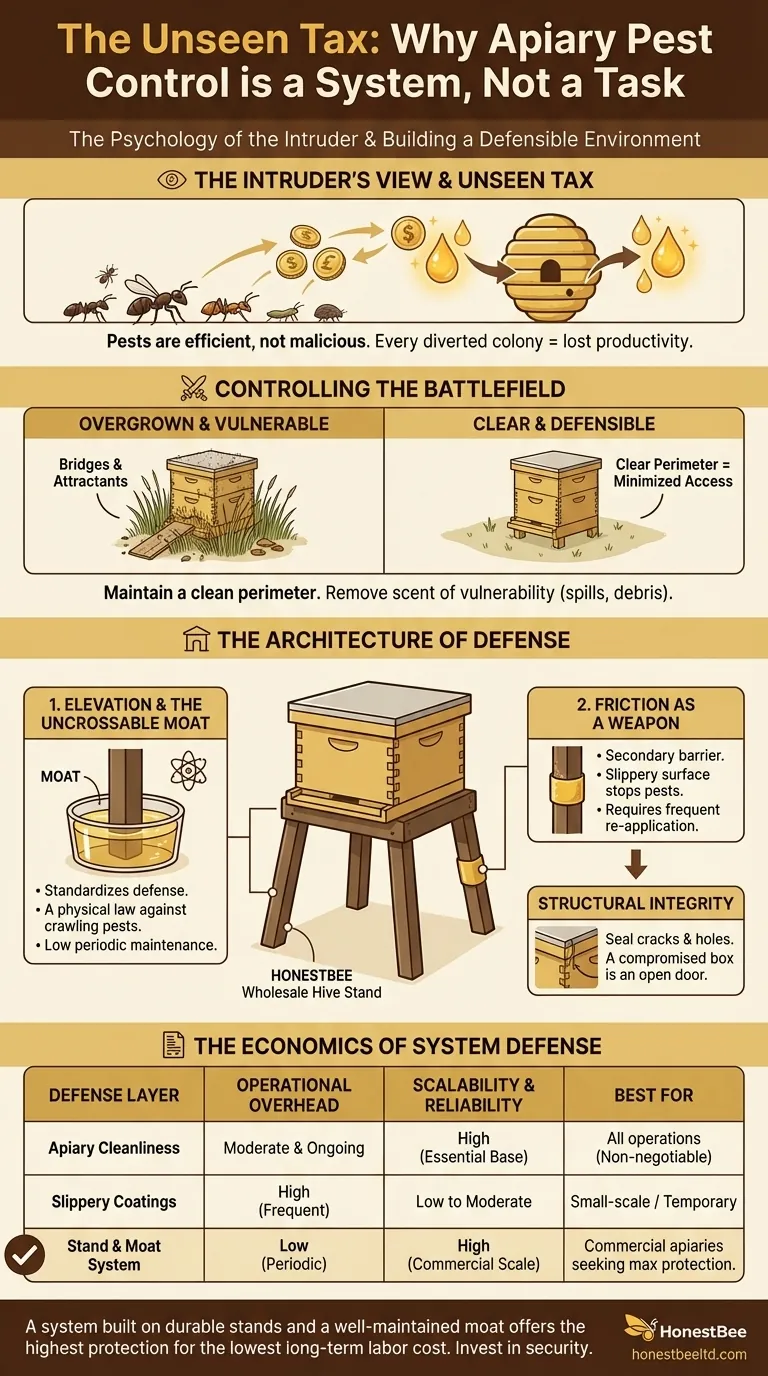 O Imposto Invisível: Por Que o Controle de Pragas em Apiários é um Sistema, Não uma Tarefa Guia Visual