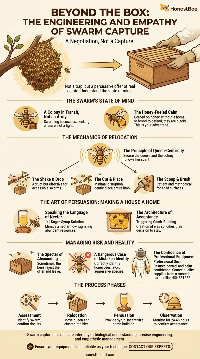 Beyond the Box: The Engineering and Empathy of Swarm Capture Visual Guide