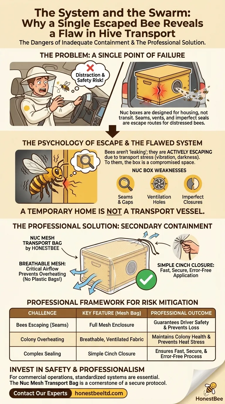 The System and the Swarm: Why a Single Escaped Bee Reveals a Flaw in Hive Transport Visual Guide