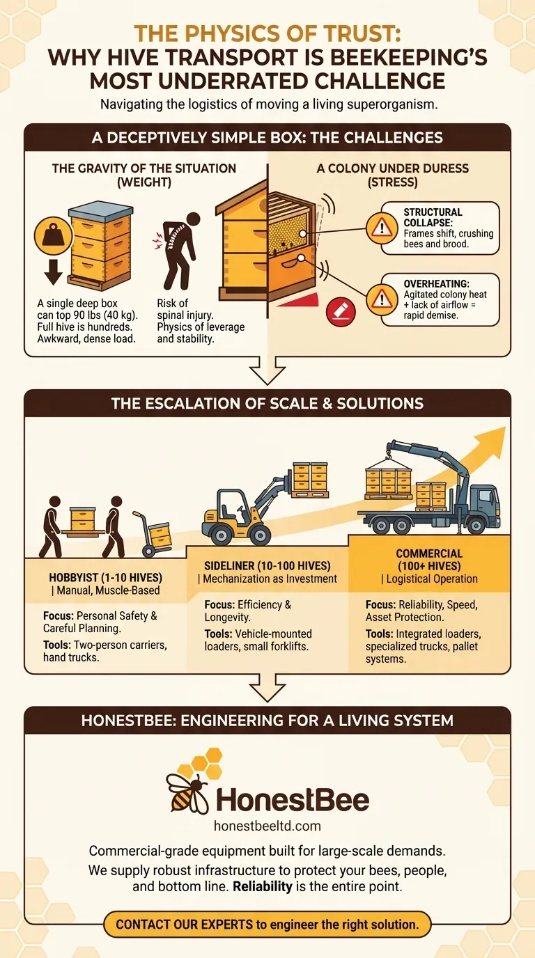 信任的物理学：为什么蜂箱运输是养蜂业最被低估的挑战 图解指南