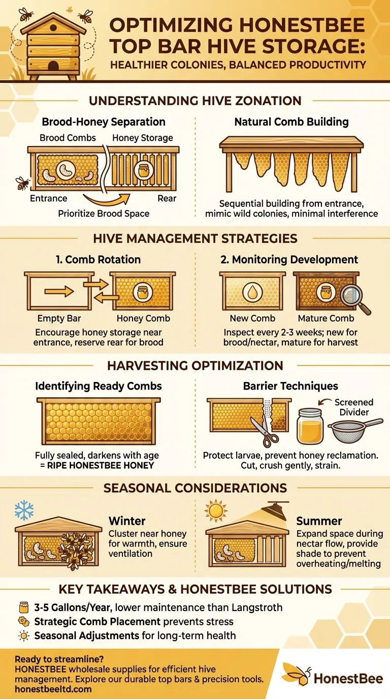 How to Optimize Honey Storage in Top Bar Hives for Healthier Colonies Visual Guide