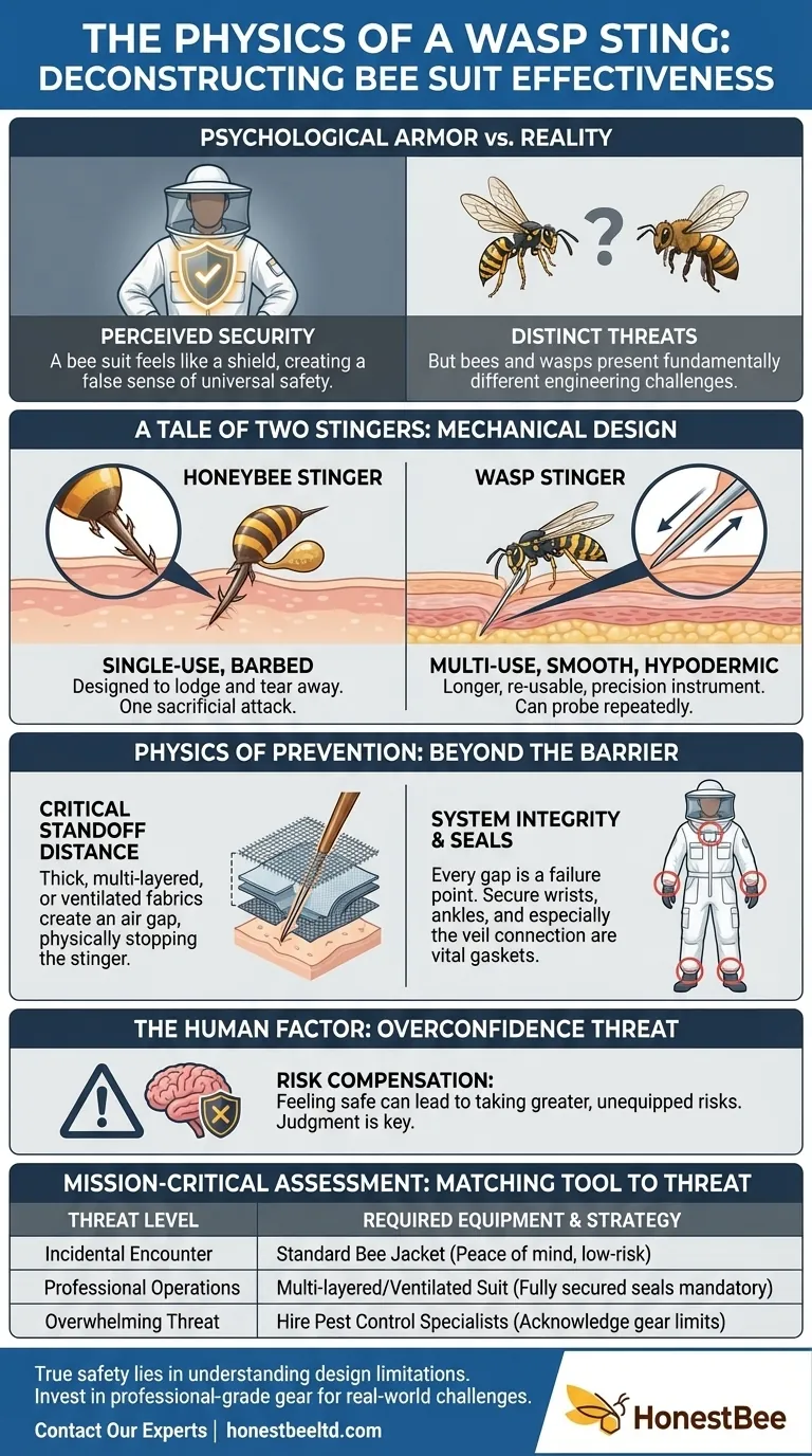 말벌 침의 물리학: 벌옷의 효과 분석 시각적 가이드