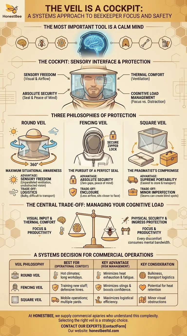 The Veil is a Cockpit: A Systems Approach to Beekeeper Focus and Safety Visual Guide