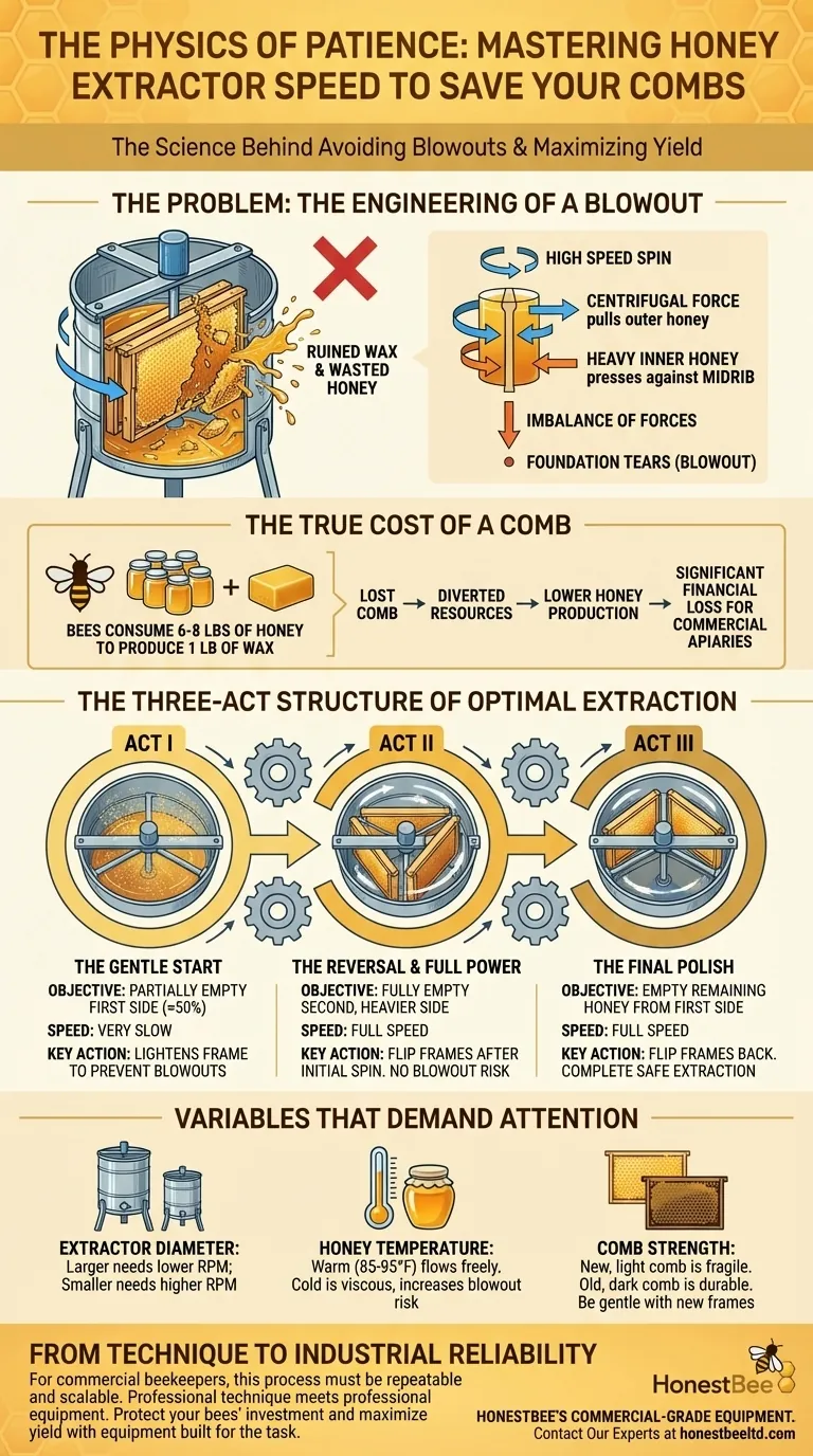 The Physics of Patience: Mastering Honey Extractor Speed to Save Your Combs Visual Guide