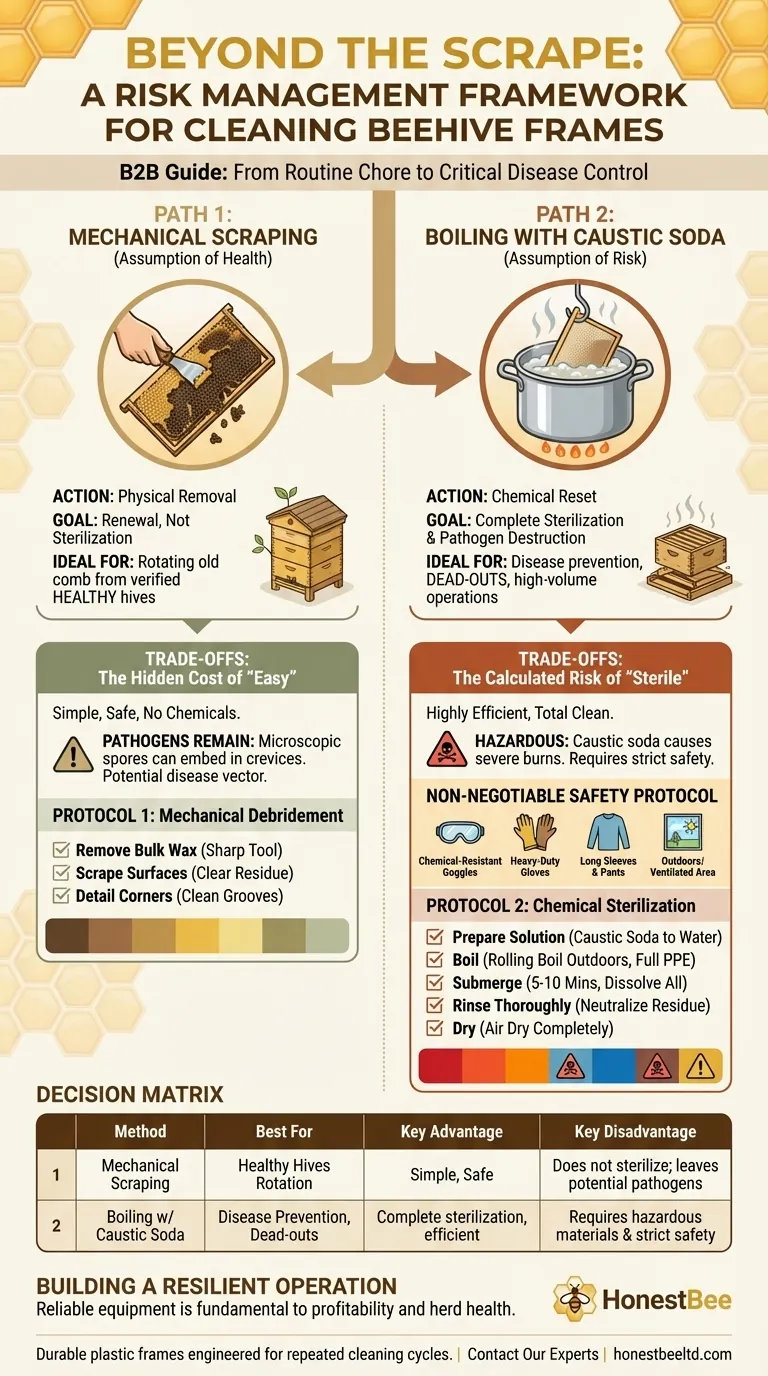 Beyond the Scrape: A Risk Management Framework for Cleaning Beehive Frames Visual Guide