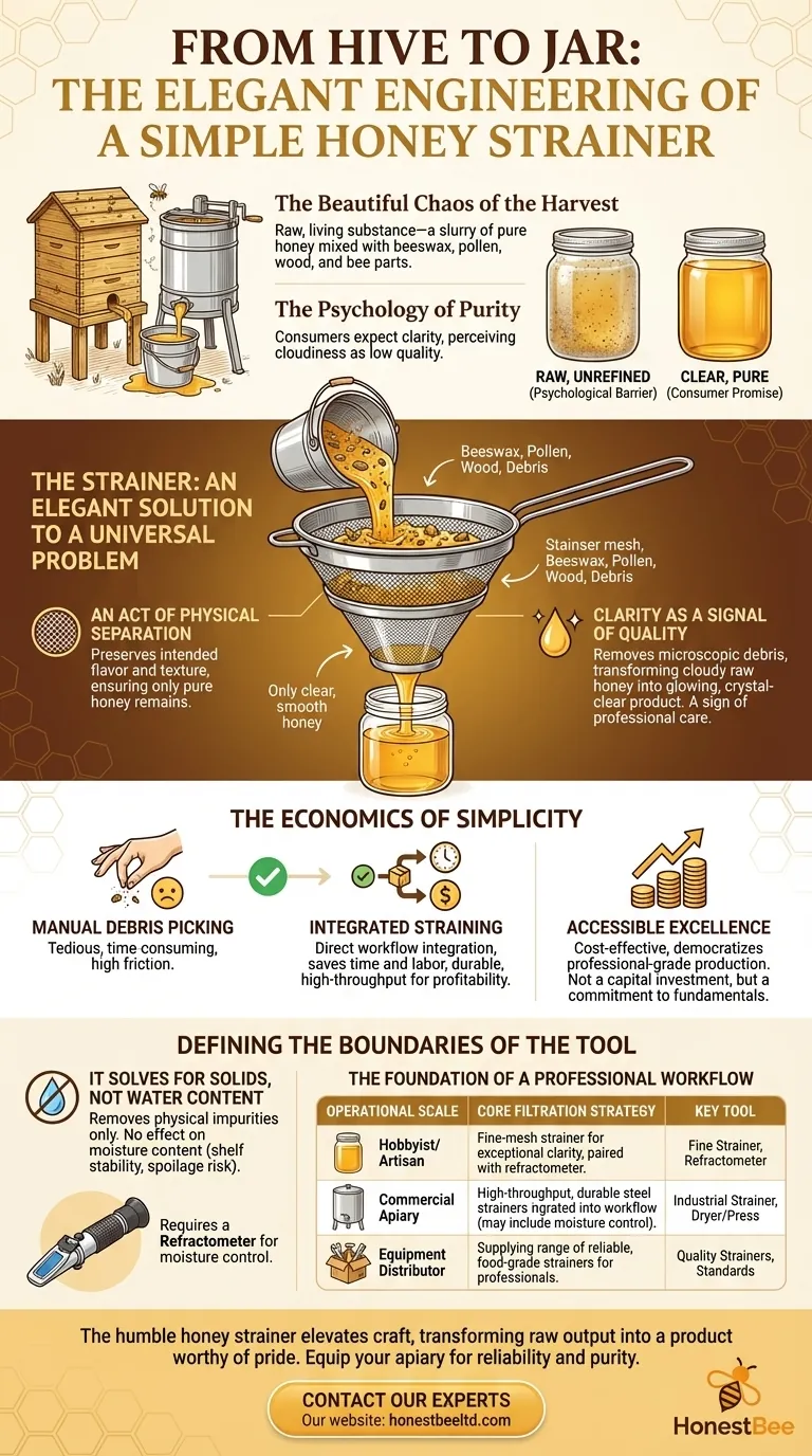 From Hive to Jar: The Elegant Engineering of a Simple Honey Strainer Visual Guide