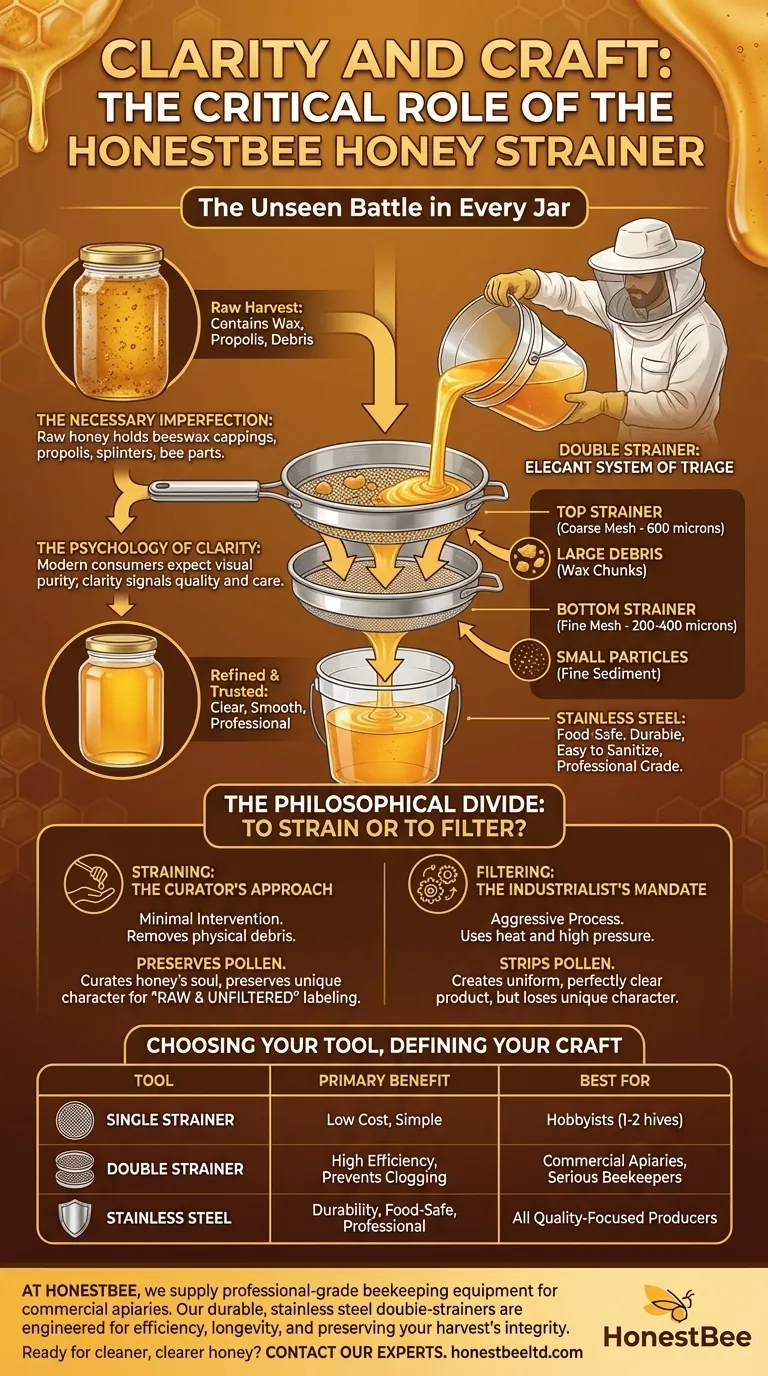 명확성과 기술: 양봉에서 꿀 거르기의 중요한 역할 시각적 가이드