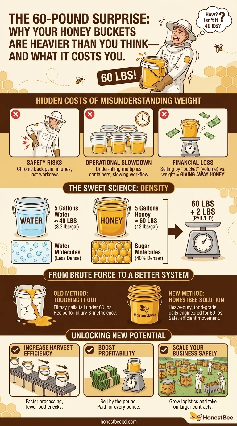 The 60-Pound Surprise: Why Your Honey Buckets Are Heavier Than You Think—And What It Costs You Visual Guide