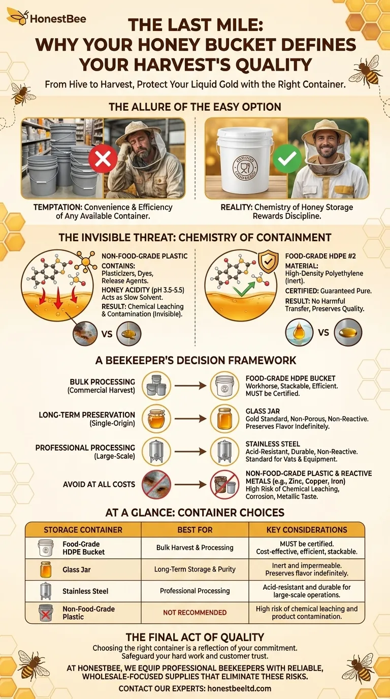 The Last Mile: Why Your Honey Bucket Defines Your Harvest's Quality Visual Guide