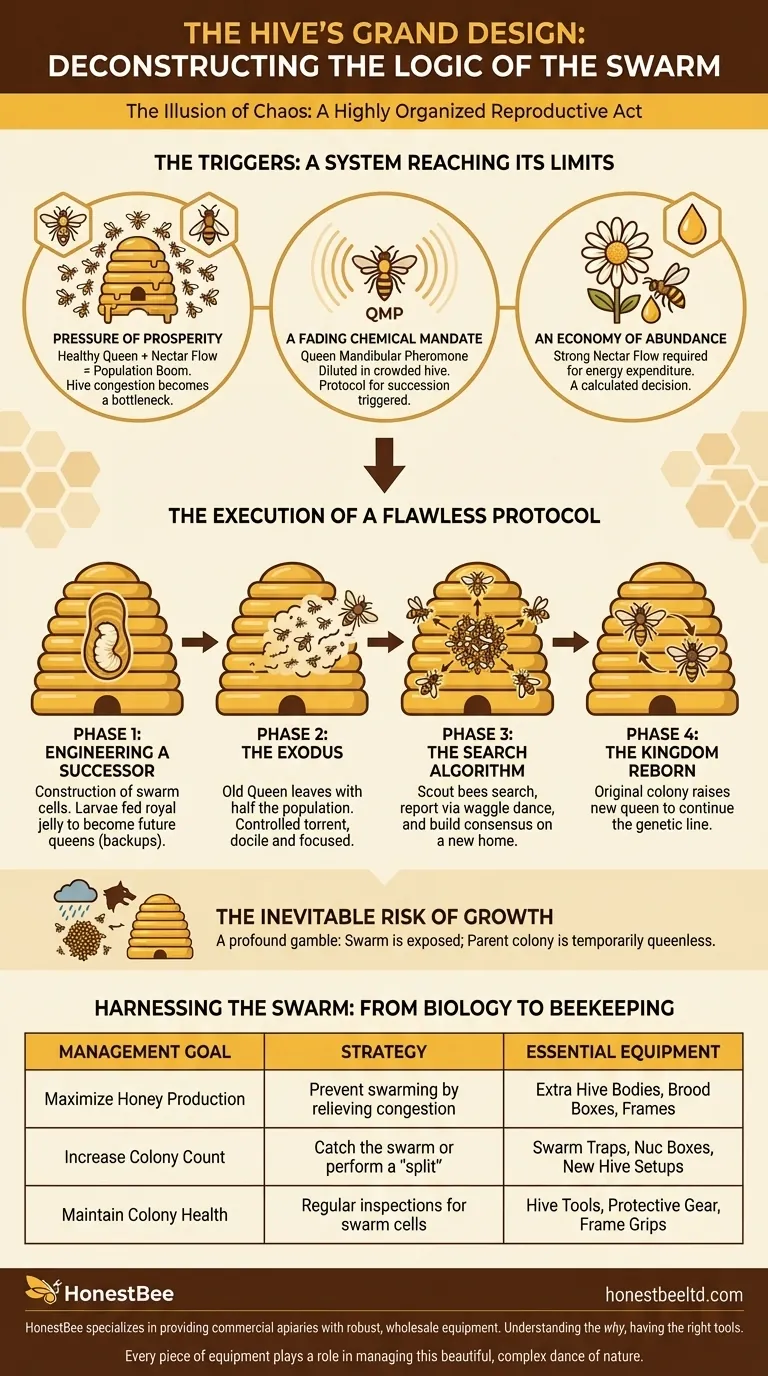 Il Grande Disegno dell'Alveare: Decostruire la Logica dello Sciame Guida Visiva