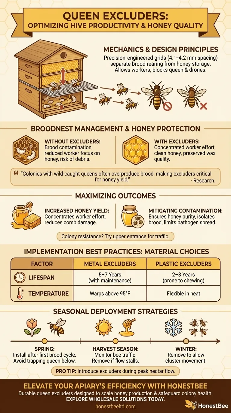 여왕 격리기가 벌통 생산성과 꿀 품질을 최적화하는 방법 시각적 가이드