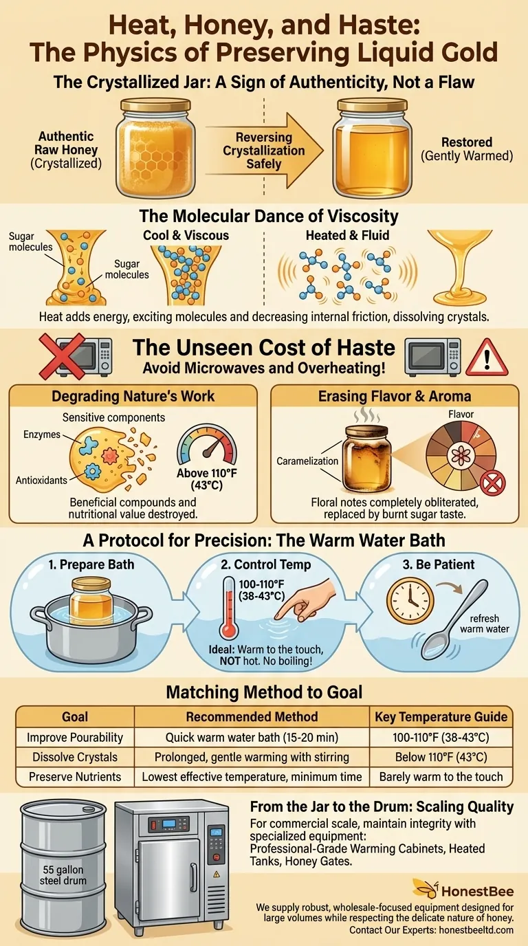 Calor, Miel y Prisa: La Física de la Conservación del Oro Líquido Guía Visual