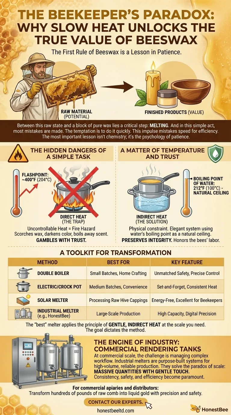The Beekeeper's Paradox: Why Slow Heat Unlocks the True Value of Beeswax Visual Guide
