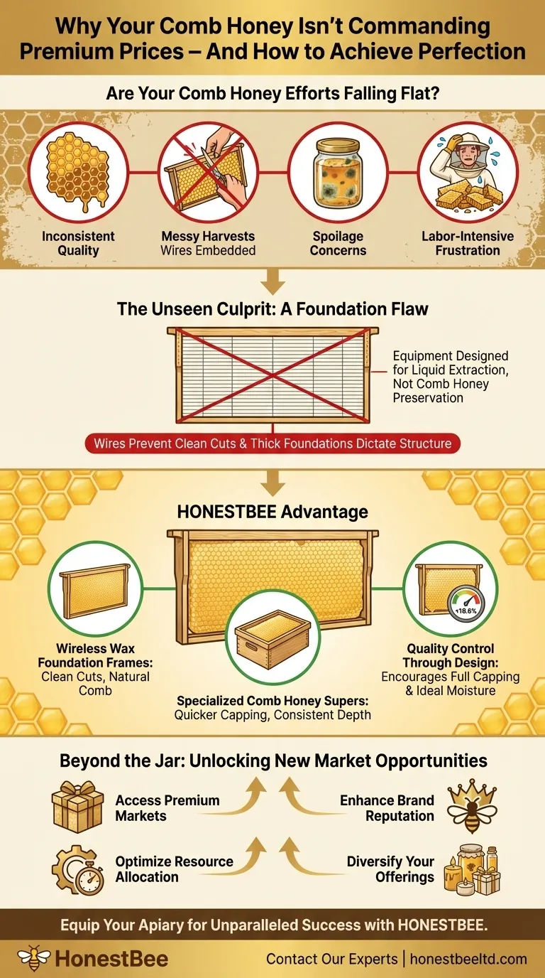Why Your Comb Honey Isn't Commanding Premium Prices – And How to Achieve Perfection Visual Guide