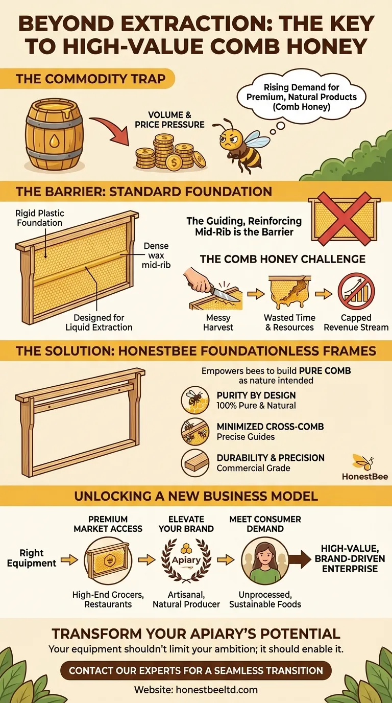 Beyond Extraction: Why Foundationless Frames Are the Key to High-Value Comb Honey Visual Guide