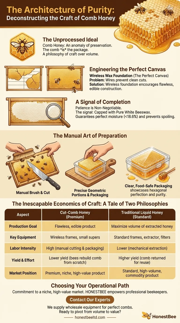 The Architecture of Purity: Deconstructing the Craft of Comb Honey Visual Guide