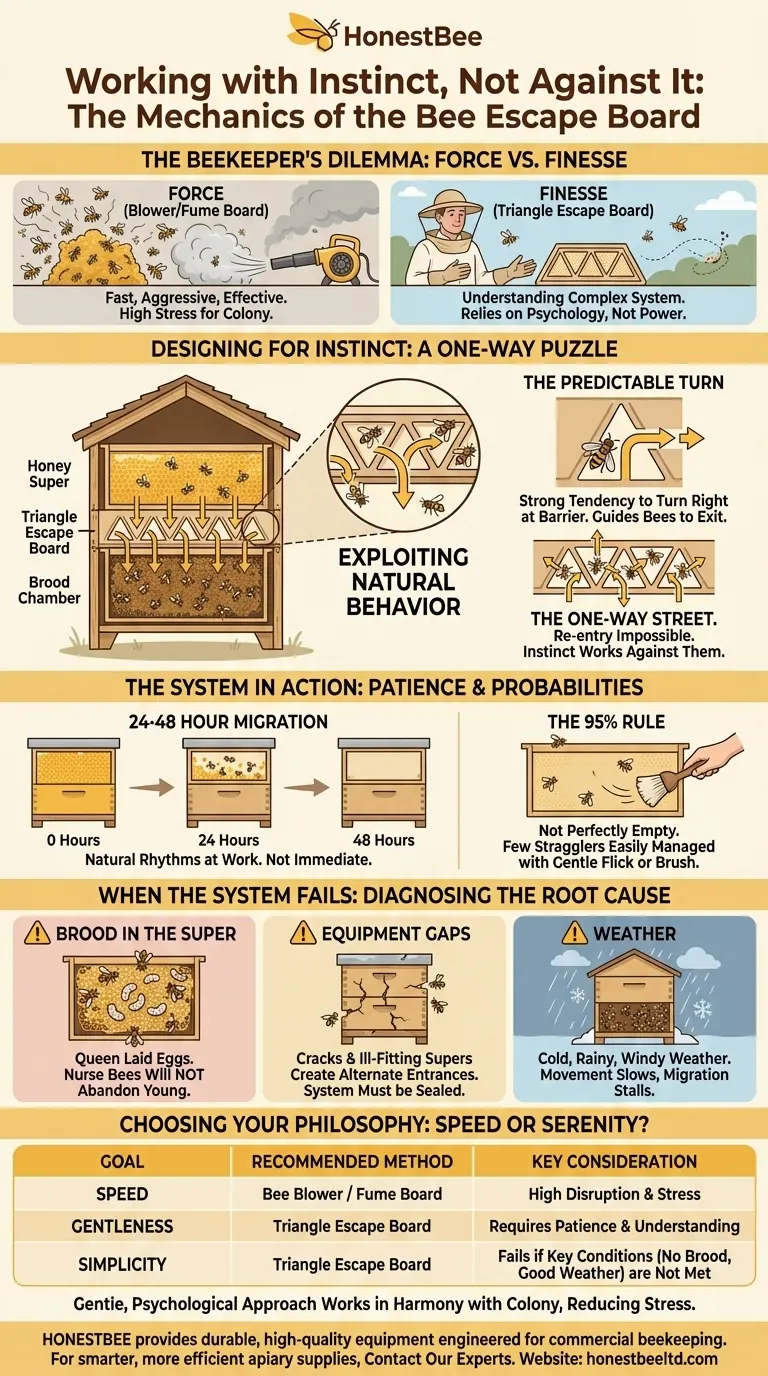 Working with Instinct, Not Against It: The Mechanics of the Bee Escape Board Visual Guide