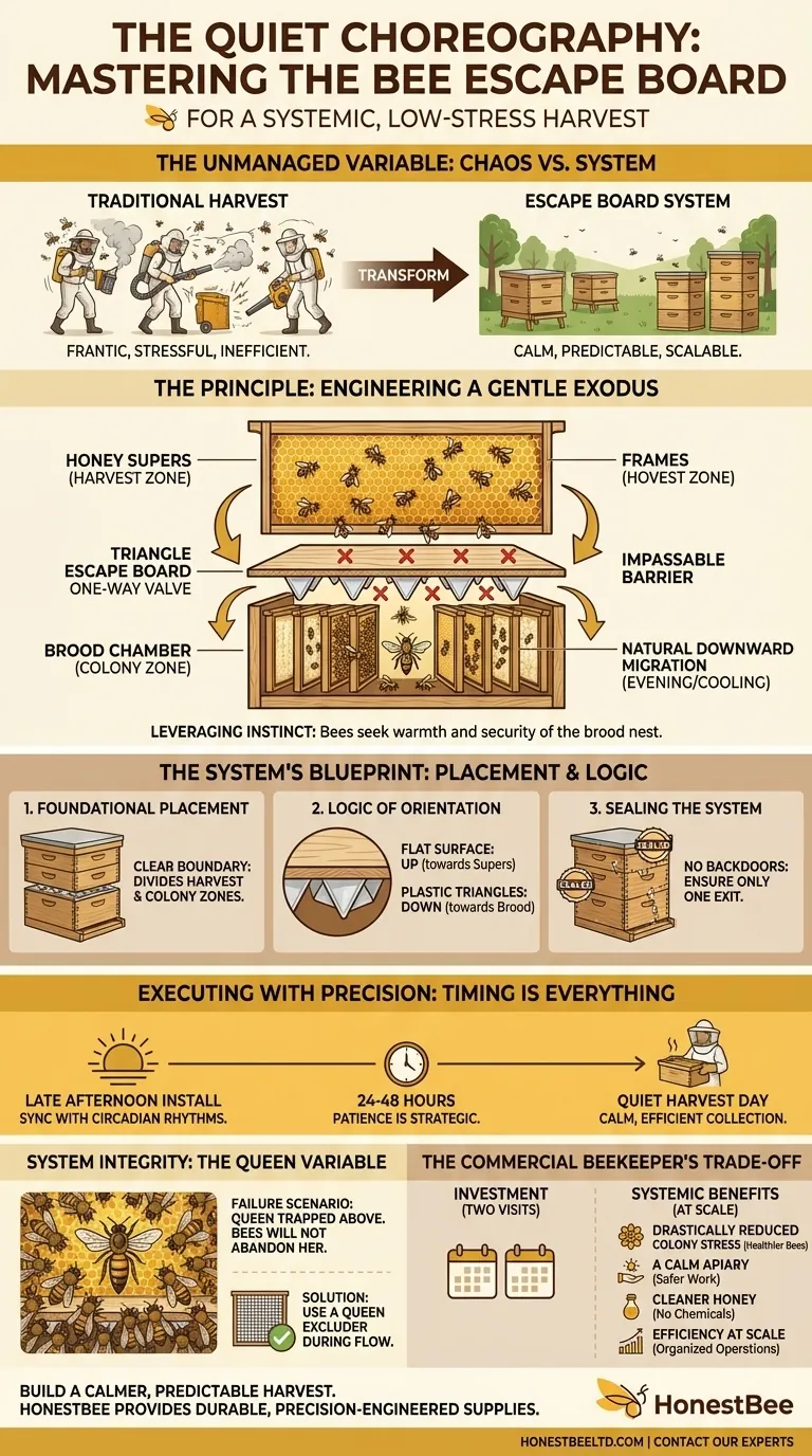 The Quiet Choreography: Mastering the Bee Escape Board for a Systemic Harvest Visual Guide