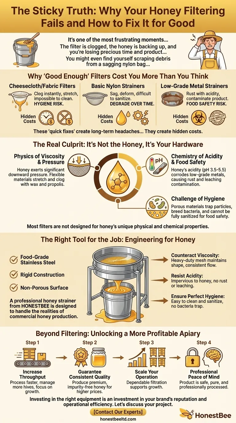 The Sticky Truth: Why Your Honey Filtering Fails and How to Fix It for Good Visual Guide