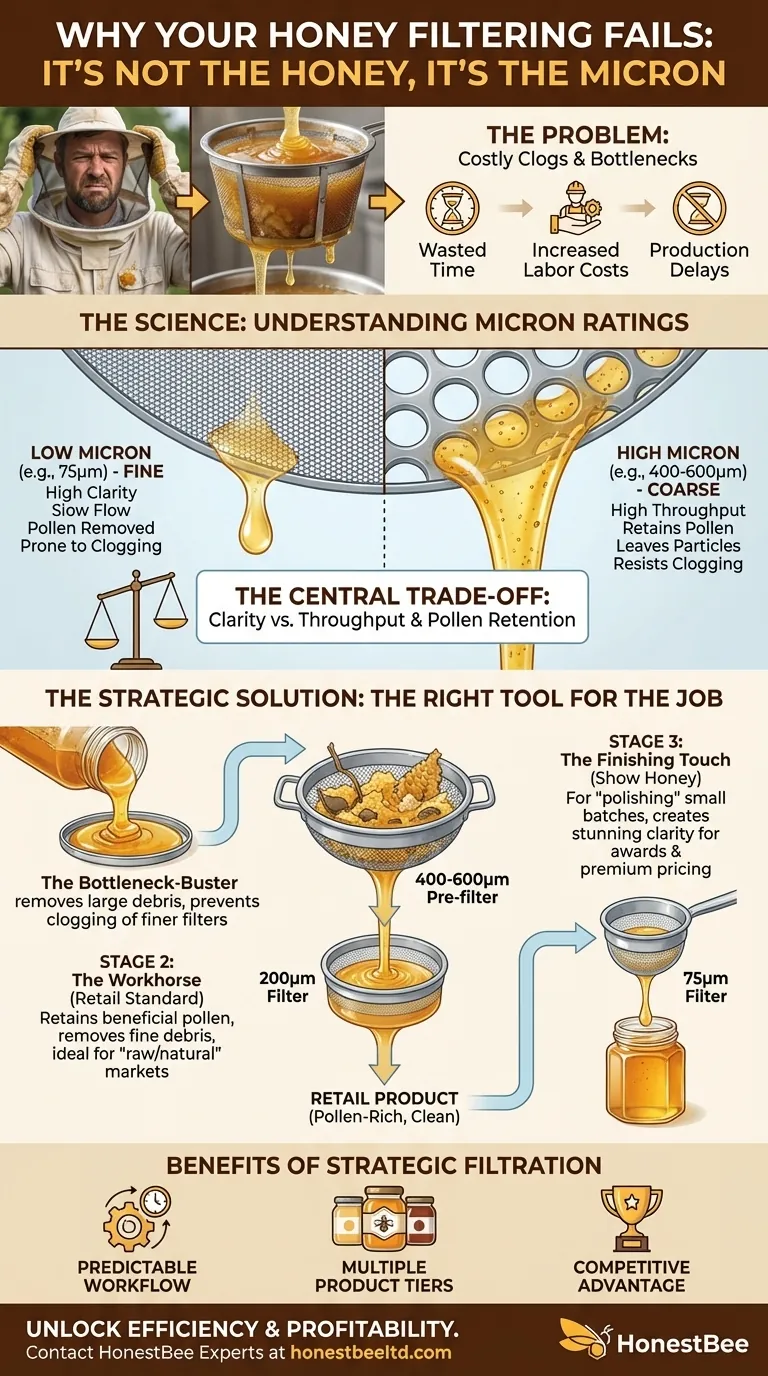 Why Your Honey Filtering Fails: It’s Not the Honey, It’s the Micron Visual Guide