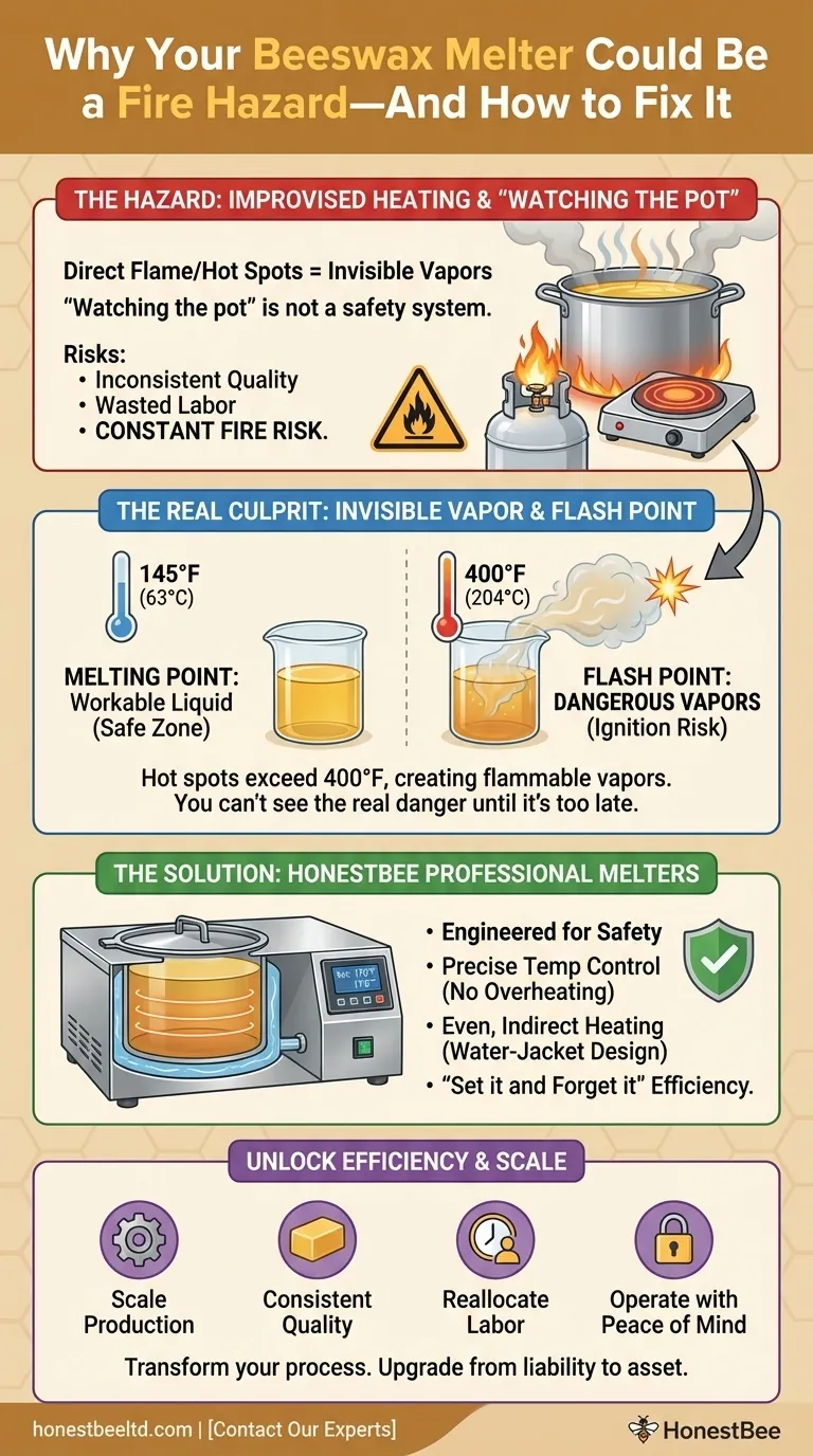 Pourquoi votre appareil de fonte de cire d'abeille pourrait présenter un risque d'incendie — et comment y remédier Guide Visuel