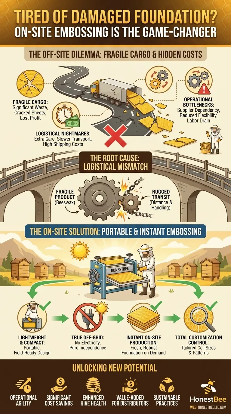 Tired of Damaged Foundation? Why On-Site Embossing is Your Apiary's Game-Changer Visual Guide