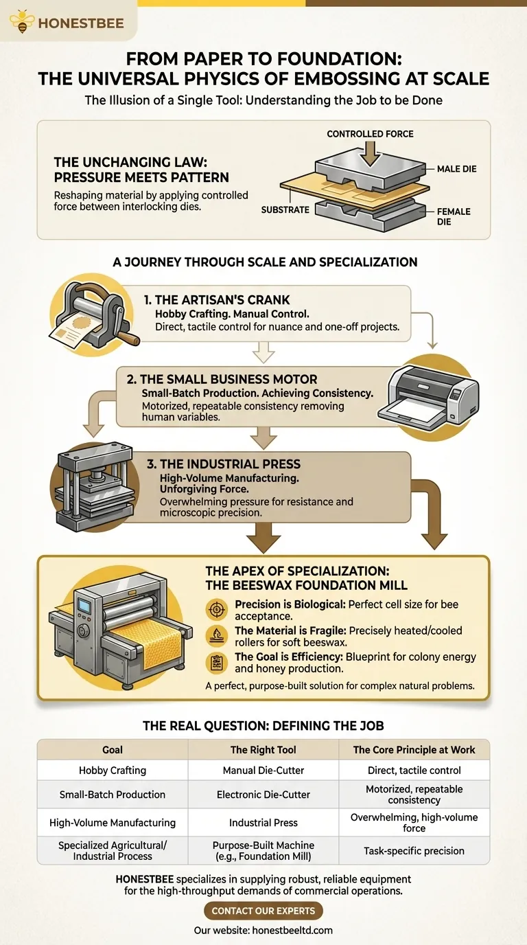 From Paper to Foundation: The Universal Physics of Embossing at Scale Visual Guide