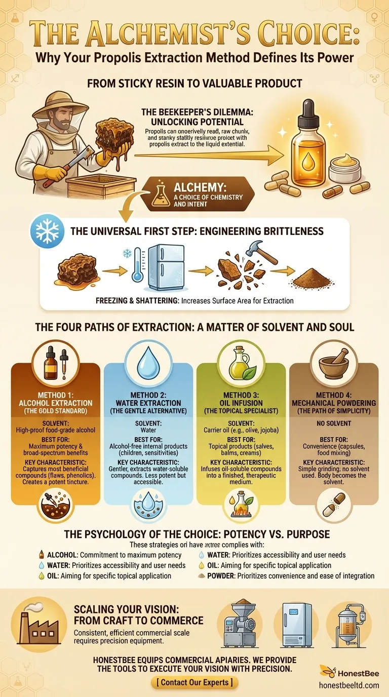 The Alchemist's Choice: Why Your Propolis Extraction Method Defines Its Power Visual Guide
