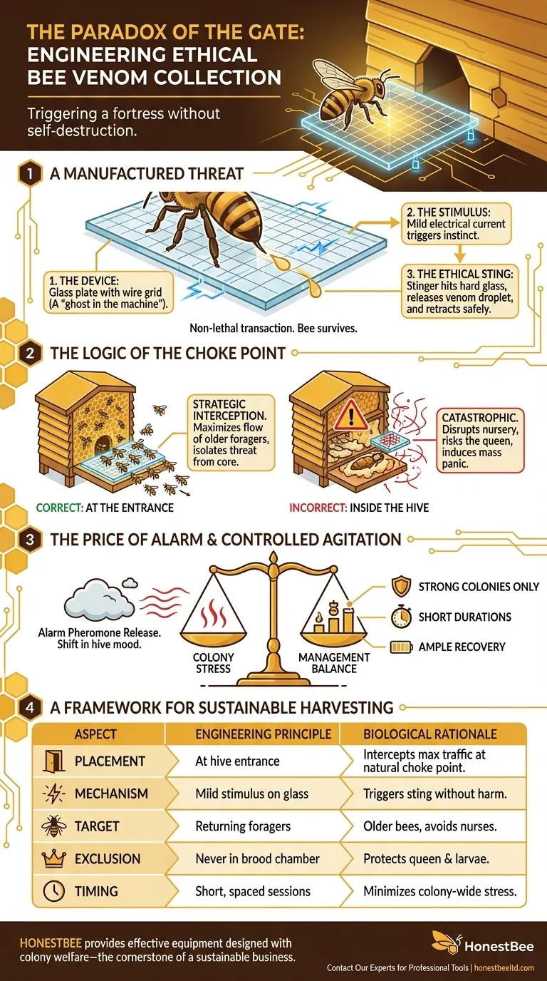 Das Paradoxon des Tores: Ethische Bienengiftentnahme konstruieren Visuelle Anleitung