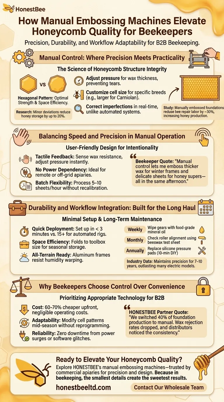 수동 엠보싱 기계가 양봉가의 벌집 품질을 향상시키는 방법 시각적 가이드
