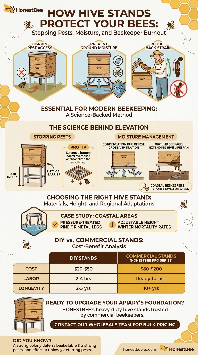 How Hive Stands Protect Your Bees: Stopping Pests, Moisture, and Beekeeper Burnout Visual Guide