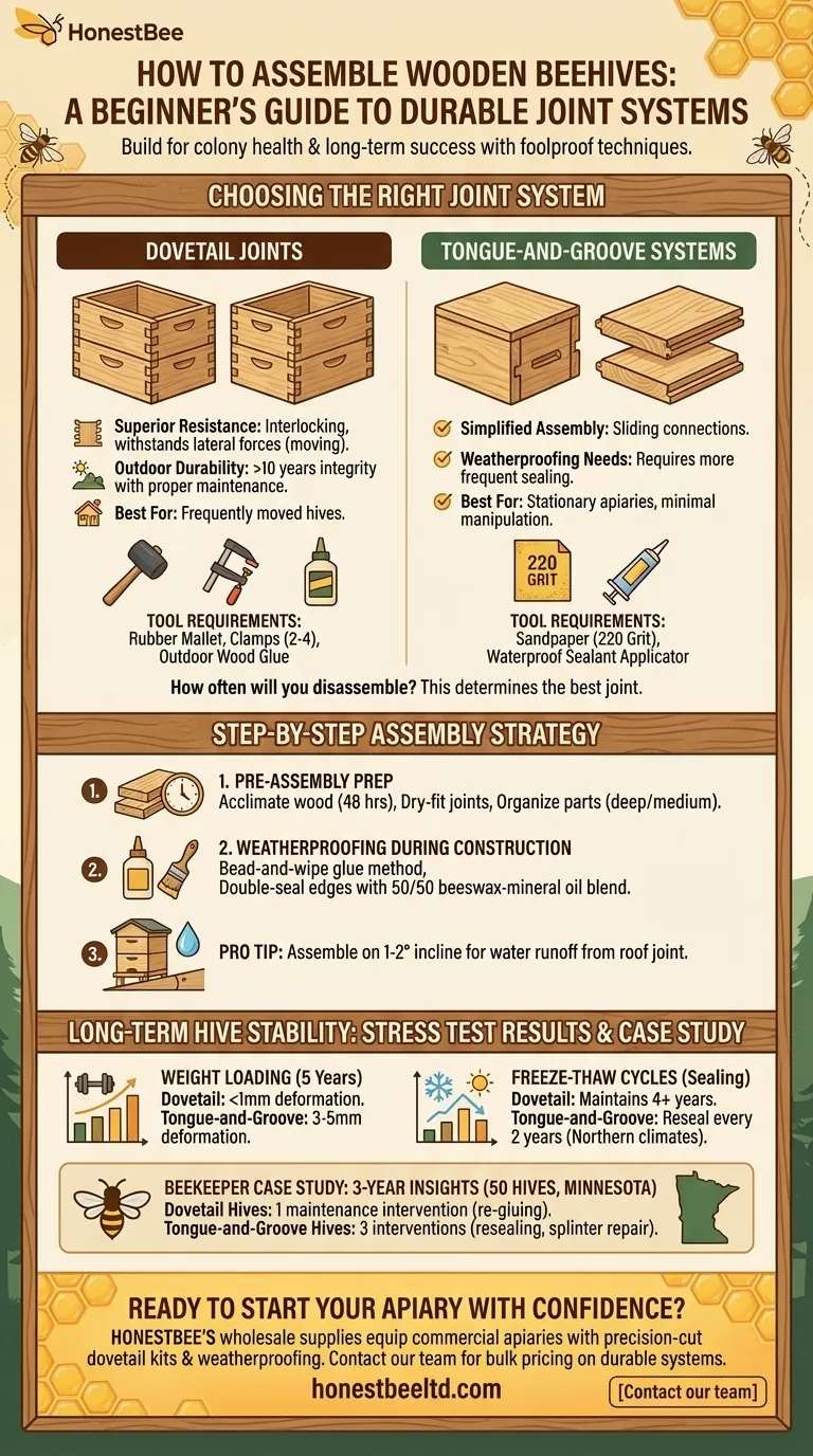 How to Assemble Wooden Beehives: A Beginner's Guide to Durable Joint Systems Visual Guide