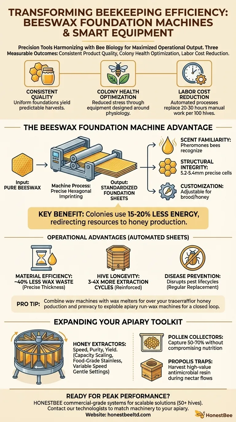 How Beeswax Foundation Machines and Smart Equipment Transform Beekeeping Efficiency Visual Guide