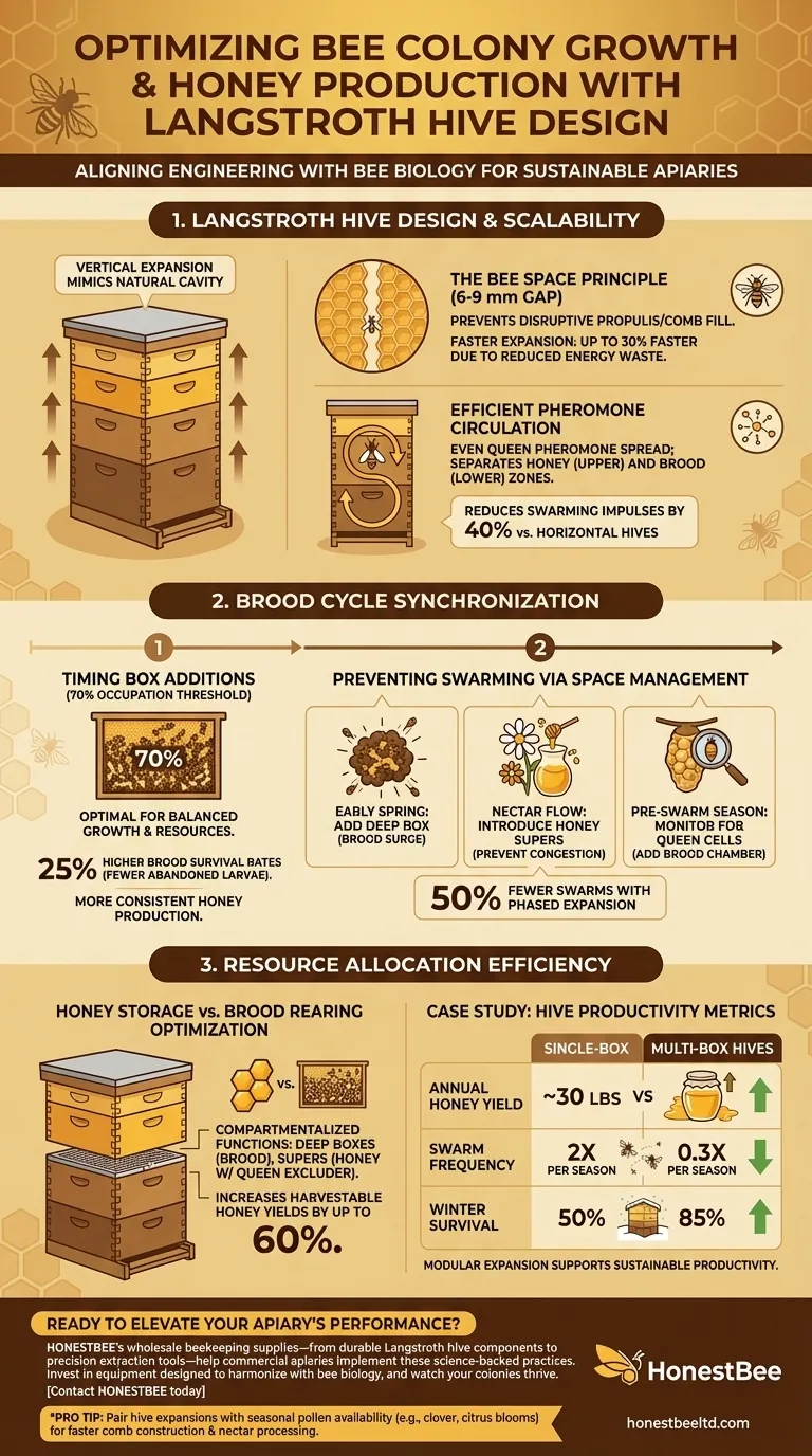 How Langstroth Hive Design Optimizes Bee Colony Growth and Honey Production ビジュアルガイド