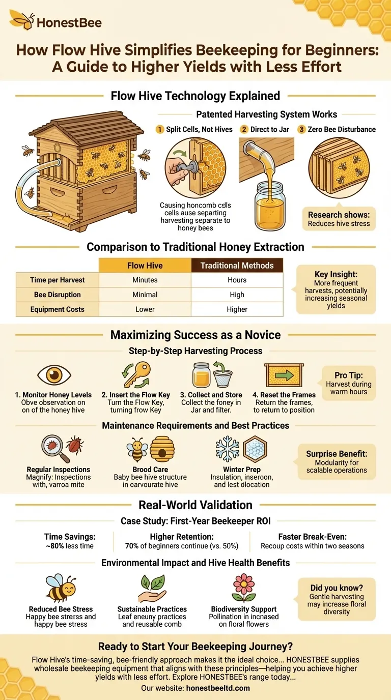 How Flow Hive Simplifies Beekeeping for Beginners: A Guide to Higher Yields with Less Effort Visual Guide