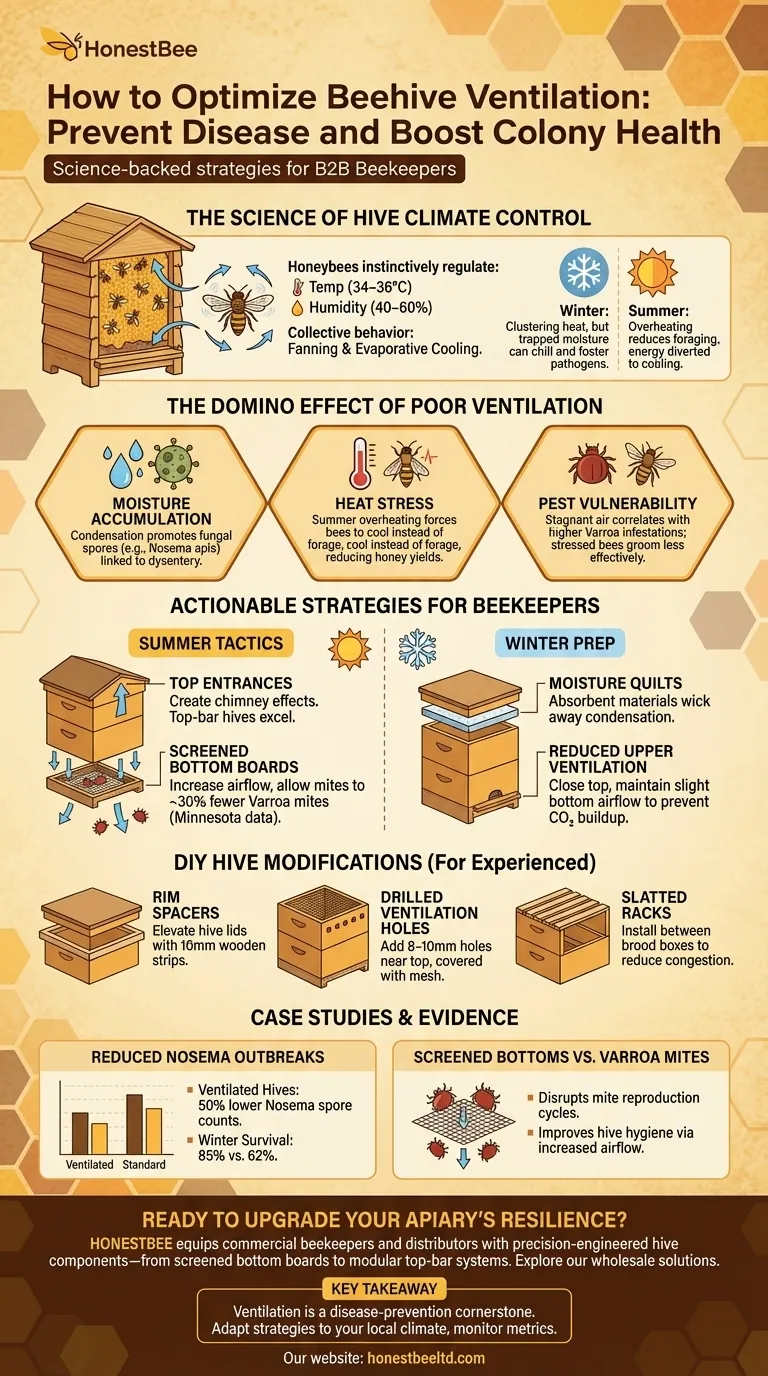 How to Optimize Beehive Ventilation: Prevent Disease and Boost Colony Health Visual Guide