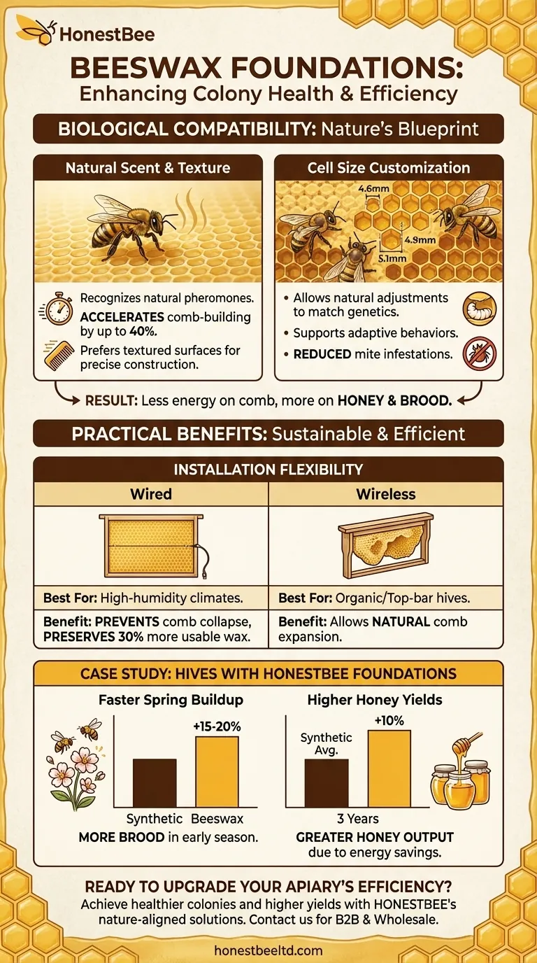 How Beeswax Foundations Enhance Colony Health and Beekeeping Efficiency Visual Guide
