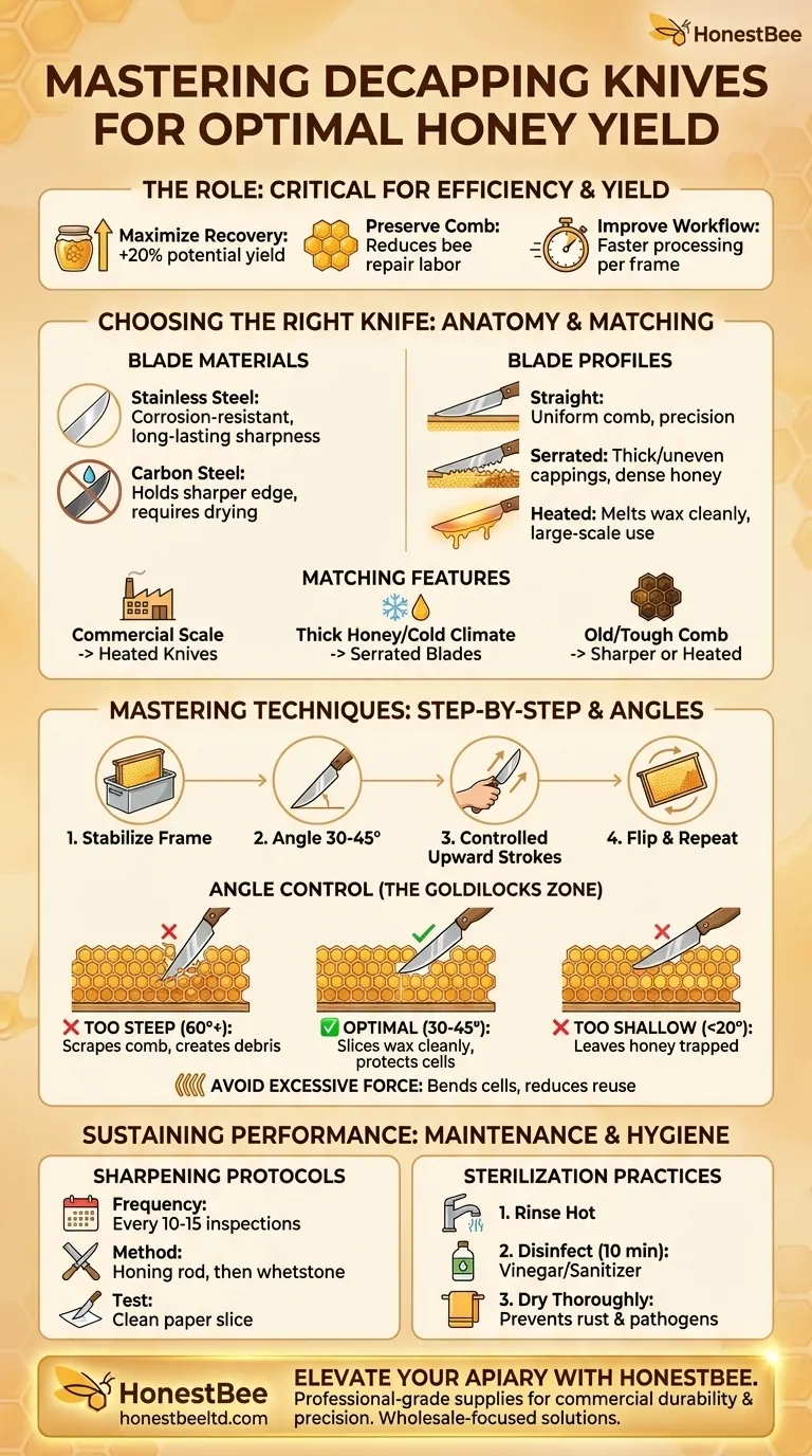 How to Choose and Master Decapping Knives for Optimal Honey Yield Visual Guide