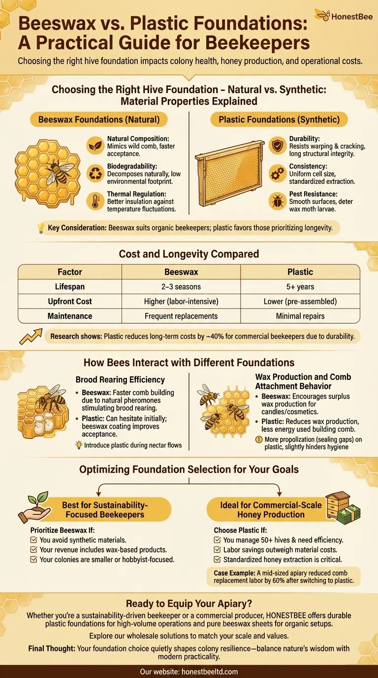Beeswax vs. Plastic Foundations: A Practical Guide for Beekeepers Visual Guide