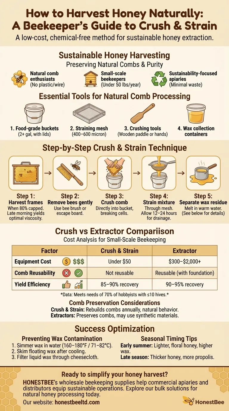 如何自然采蜜：养蜂人粉碎和过滤指南 图解指南
