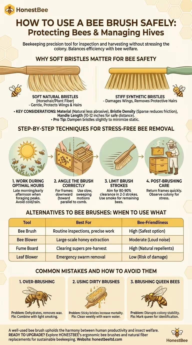 How to Use a Bee Brush Safely: Protecting Bees While Managing Your Hive Visual Guide