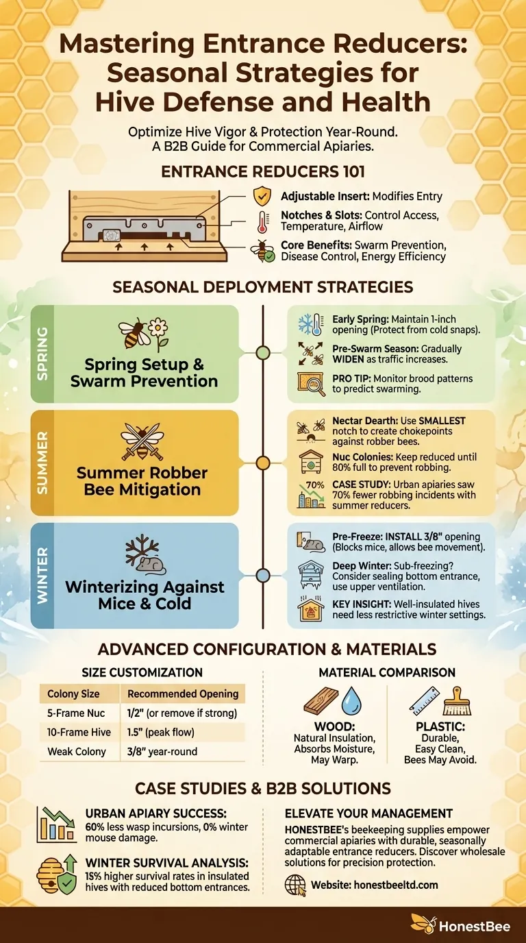 Mastering Entrance Reducers: Seasonal Strategies for Hive Defense and Health Visual Guide