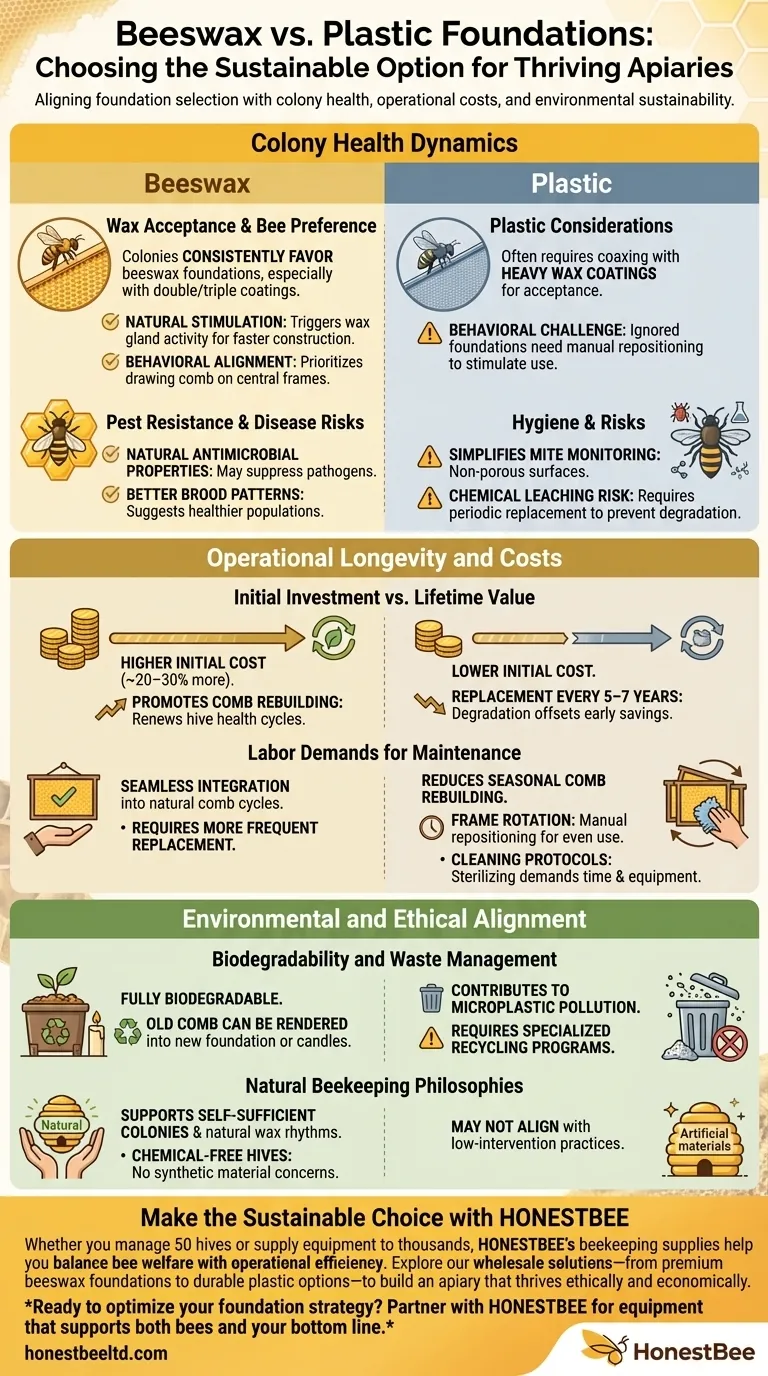 Beeswax vs. Plastic Foundations: Choosing the Sustainable Option for Thriving Apiaries Visual Guide