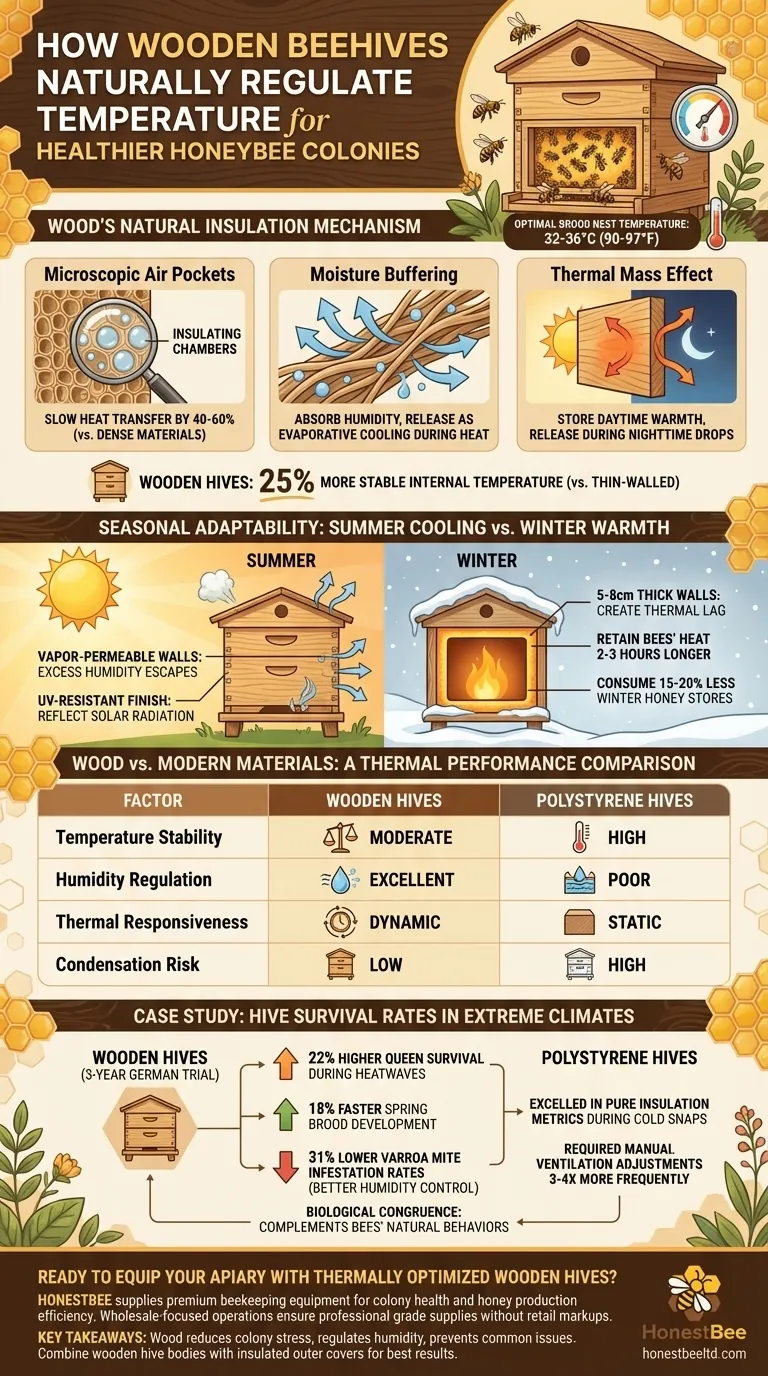How Wooden Beehives Naturally Regulate Temperature for Healthier Honeybee Colonies Visuelle Anleitung
